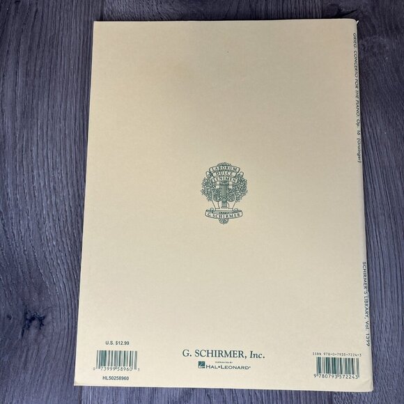 Grieg Concerto in A Minor Op 16 Piano Duet Sheet Music Schirmer Vol 1399 - Picture 3 of 6